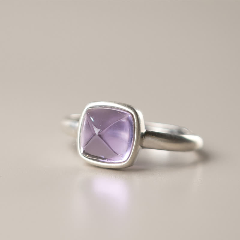 Ring 925 Silber Amethyst – Balance A Style(About 8*8mm)