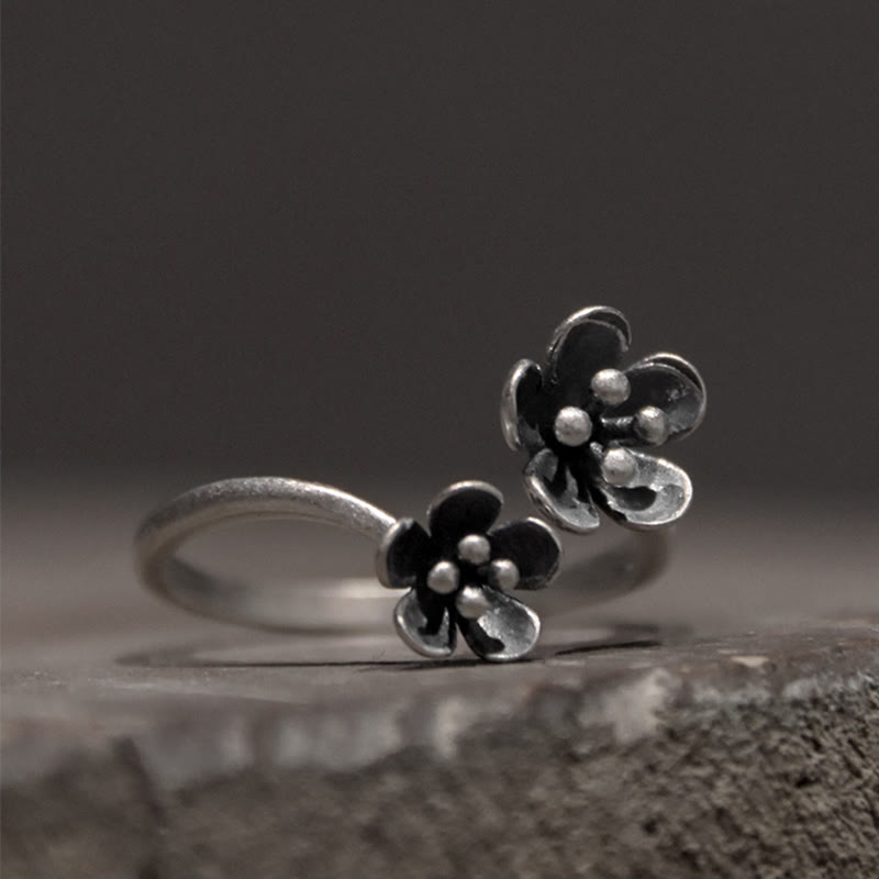 Ring 925 Silber Blumen