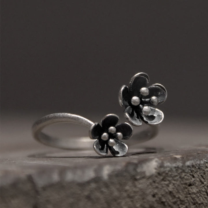 Ring 925 Silber Blumen