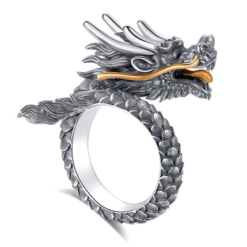 Ring 925 Silber Drachen – Schutz & Stärke 925 Sterling Silver Dragon