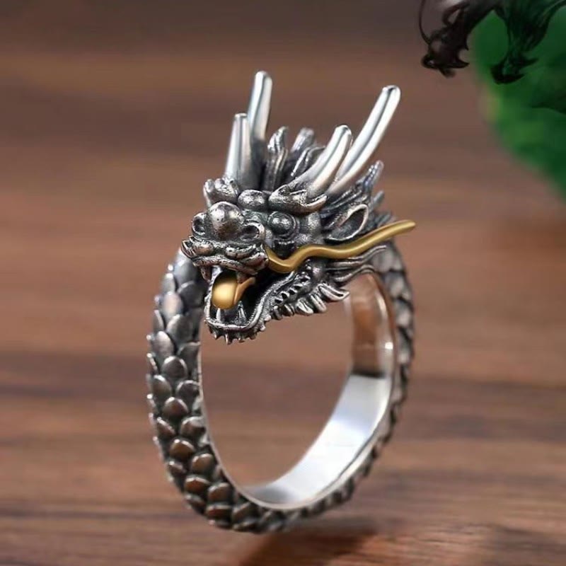Ring 925 Silber Drachen – Schutz & Stärke