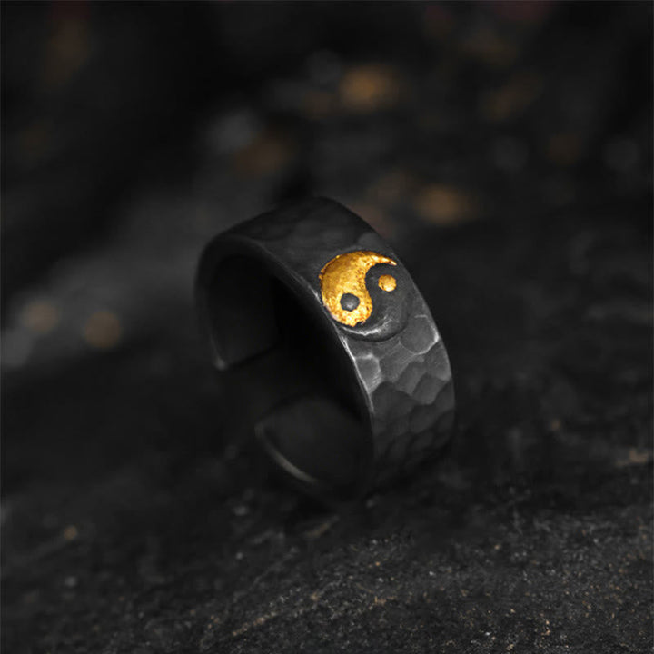 Ring 925 Silber Gold Yin Yang – Balance