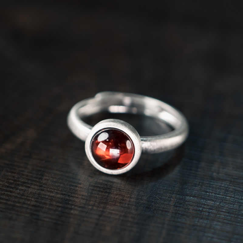 Ring 925 Silber Granat – Schutz