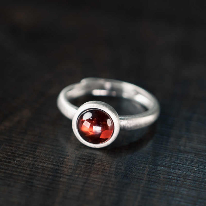 Ring 925 Silber Granat – Schutz