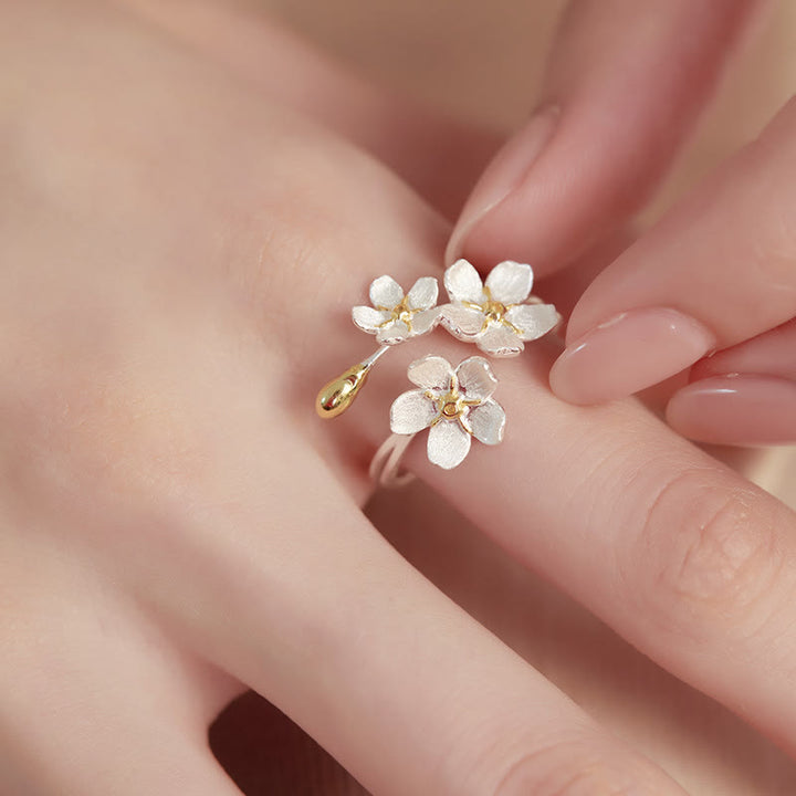 Ring 925 Silber Irisblüte – Schutz