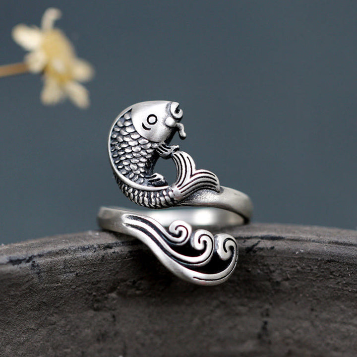 Ring 925 Silber Koi Fisch – Glück & Wohlstand