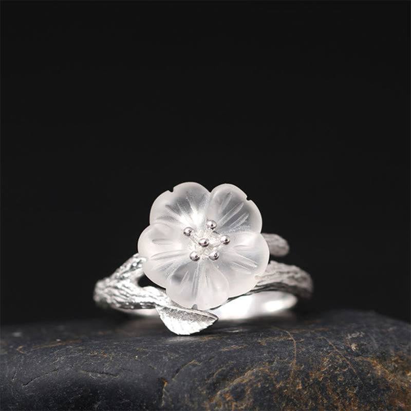Ring 925 Silber Kristallblüte – Heilung
