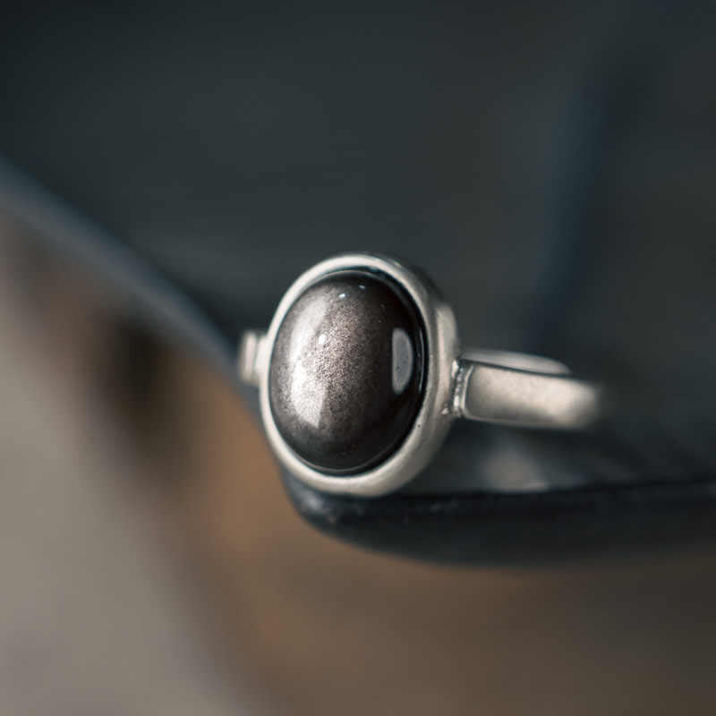 Ring 925 Silber Obsidian – Schutz