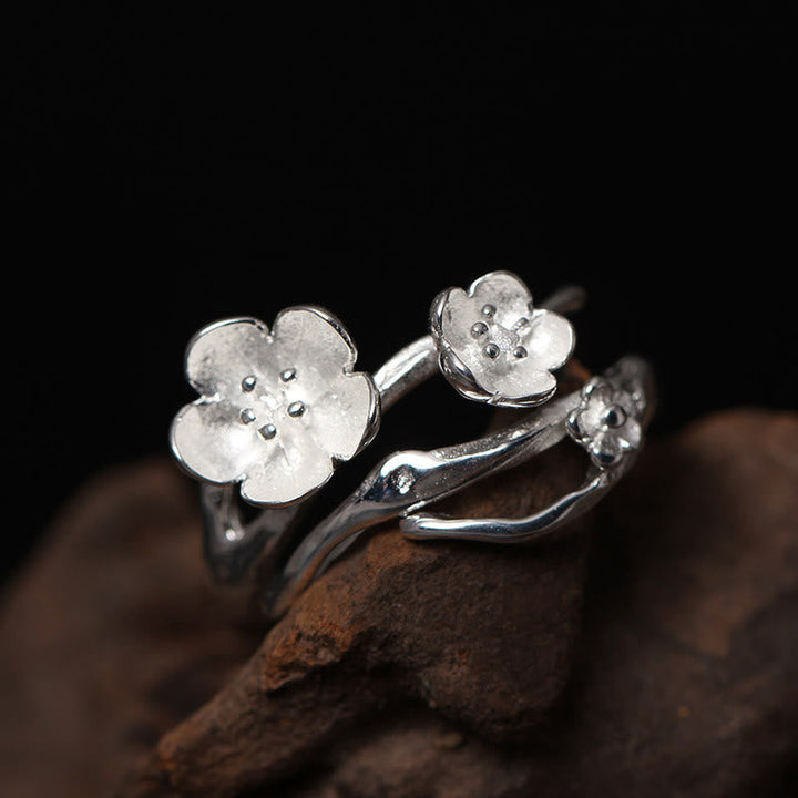 Ring 925 Silber Pflaumenblüte – Balance Silver stamens