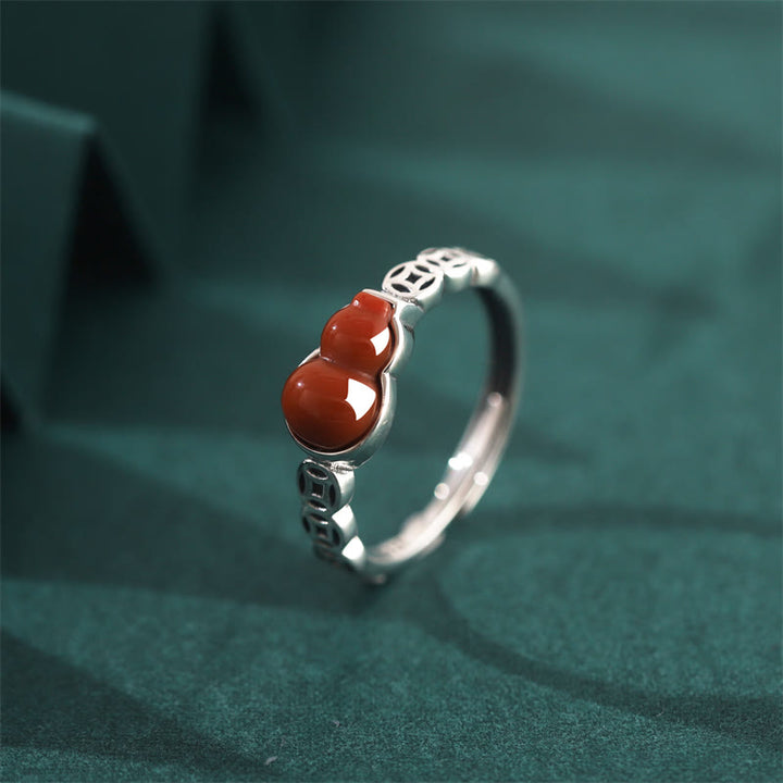 Ring 925 Silber Roter Achat Kalebasse – Selbstakzeptanz