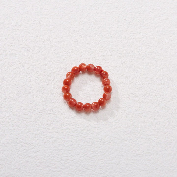Ring 925 Silber Roter Achat Türkis Ring(Inner Circumference 53-54mm)
