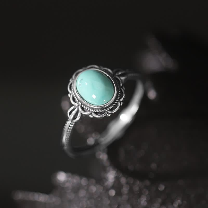Ring 925 Silber Türkis Achat – Schutz