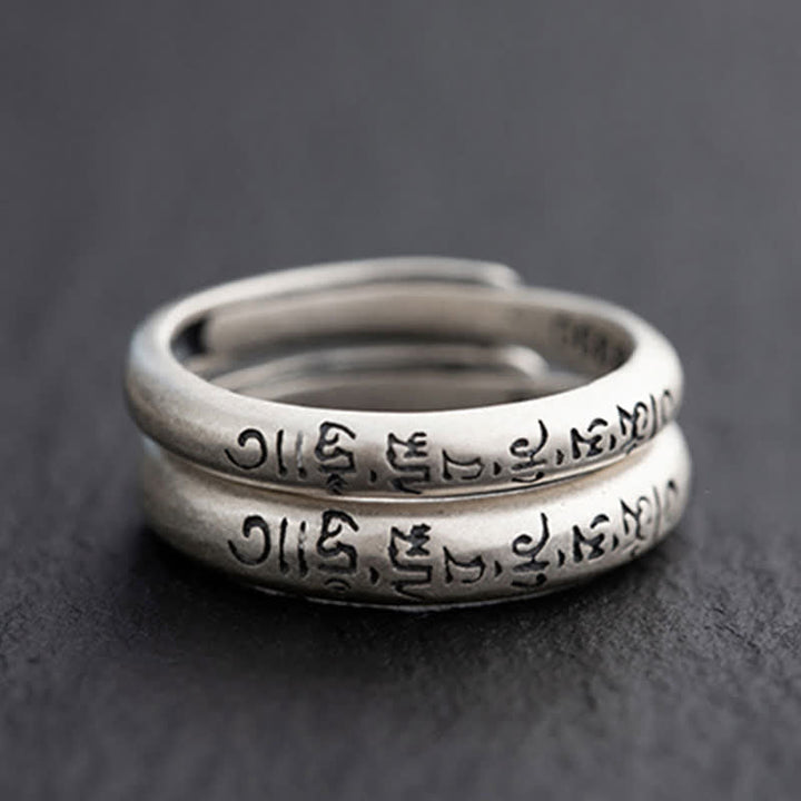 Ring 925 Silber Om Mani Padme Hum Liebe Frieden Buddhismus Schutz