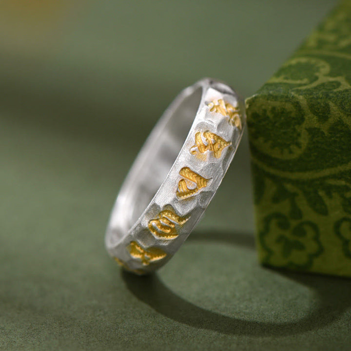 Ring 925 Silber Om Mani Padme Hum Balance Spiritualität