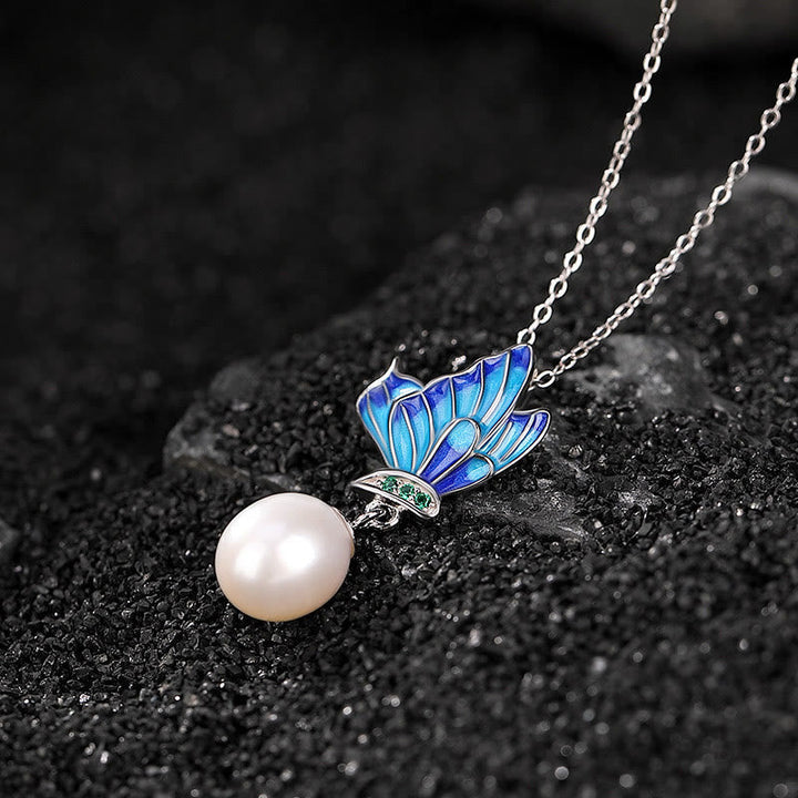 Ring 925 Silber Perle Schmetterling – Heilung