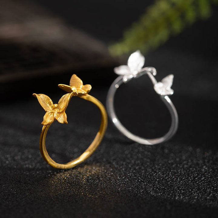 Ring 925 Silber Schmetterling – Liebe elegante Schmuckringe in Gold und Silber