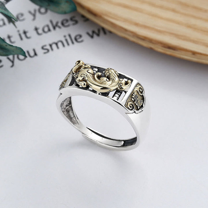 Pixiu Ring 925 Silber Glück Wohlstand Fengshui Schutz