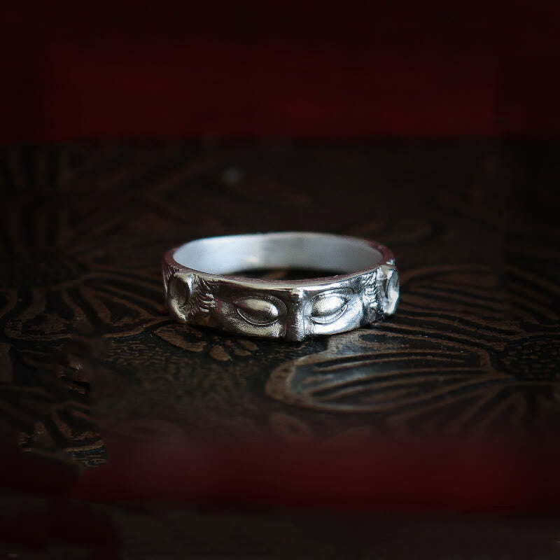 Ring 999 Silber Buddhaauge – Schutz