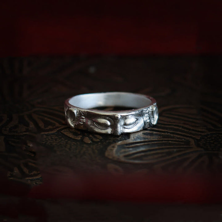 Ring 999 Silber Buddhaauge – Schutz