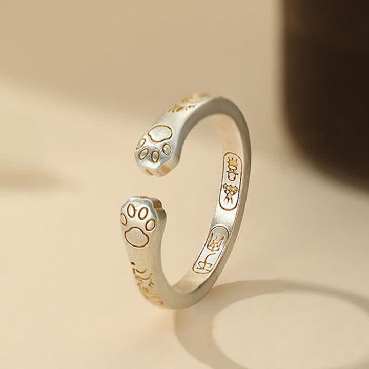 Ring 999er Silber Katzenpfote – Balance