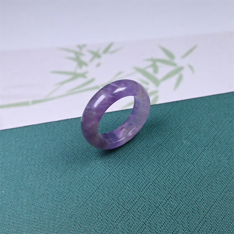 Ring Amethyst – Klarheit violetter Schmuck elegant poliert Meditation