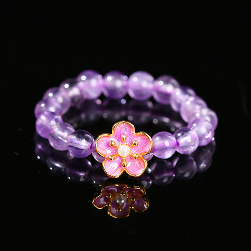 Ring Amethyst Pfirsichblüte