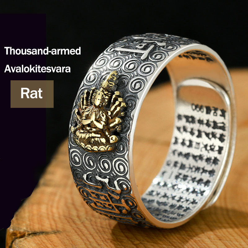 Ring Buddha Sternzeichen – Wohlstand & Glück Thousand-armed Avalokitesvara-Rat