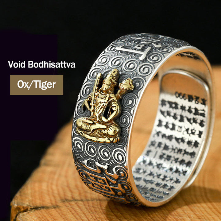 Ring Buddha Sternzeichen – Wohlstand & Glück Void Bodhisattva-Ox/Tiger