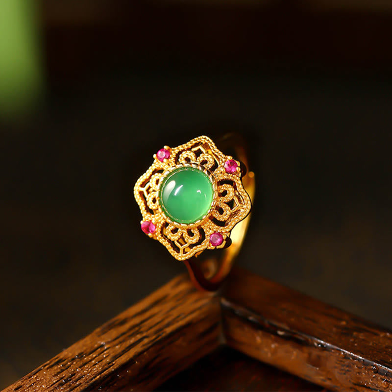 Ring Chalcedon Hohlmuster – Stärke