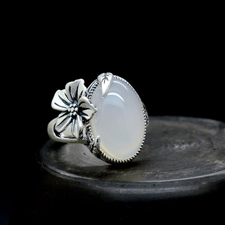 Ring Chalcedon Pflaumenblüte – Positivität & Harmonie