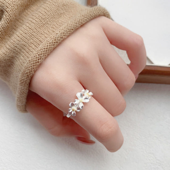 Ring 925 Silber Gardenie – Schutz eleganter Blütenring Damen
