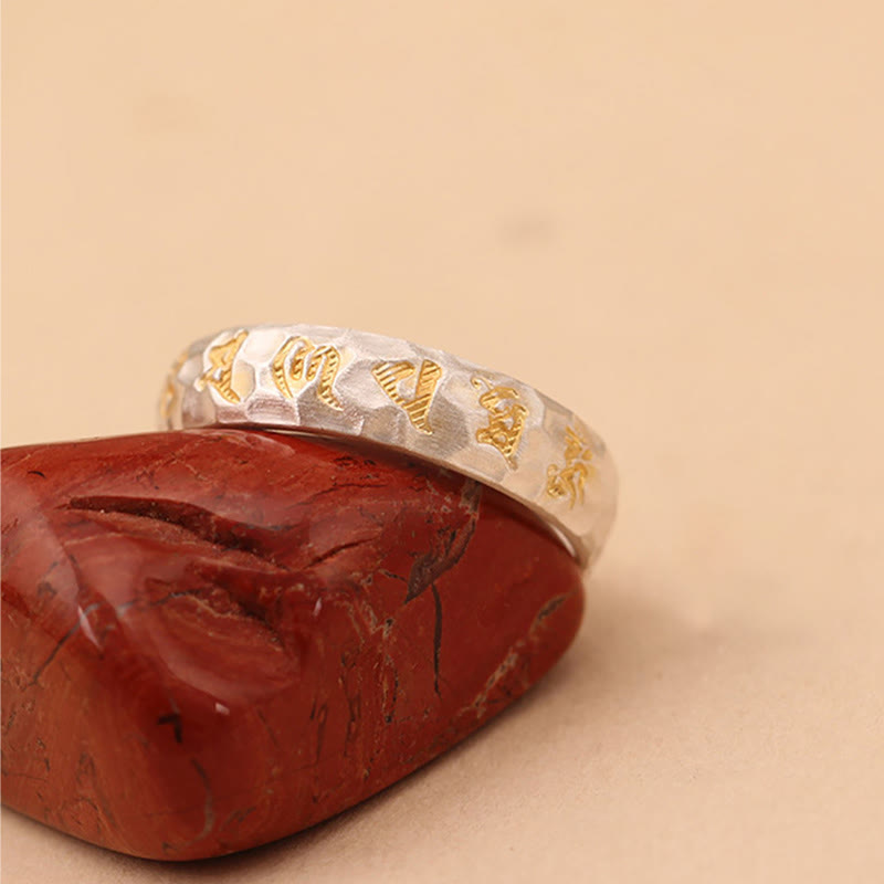Ring Kupfer Om Mani Padme Hum Wohlstand Glück Schutz Karma