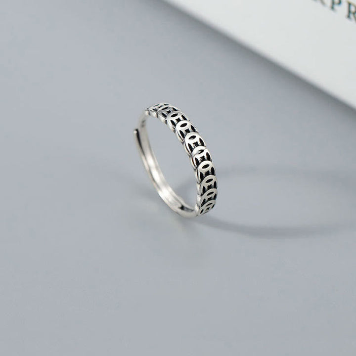 Ring mit Kaisermünze Kupfer Fengshui Glück Schutz Symbol Fingerring