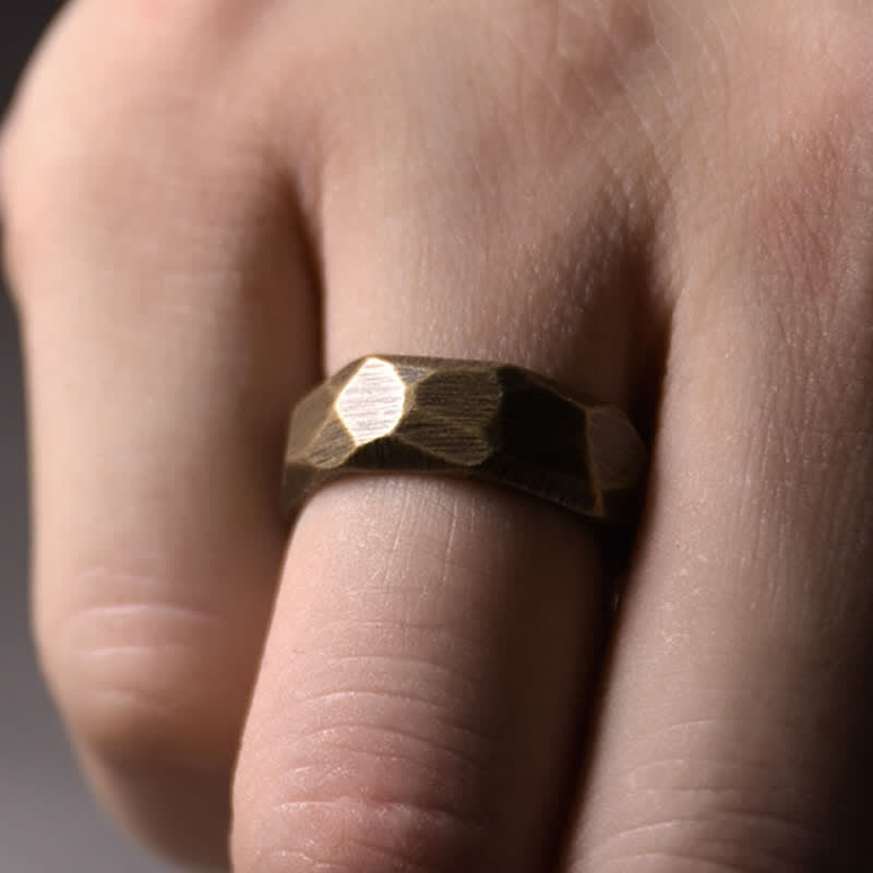 Kupfer Ring Tibetisches Design Wohlstand Fengshui Schutz Glück Talisman
