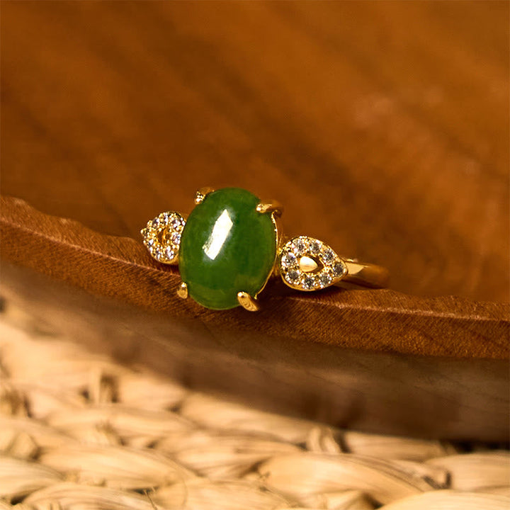 Ring Echte Jade – Wohlstand