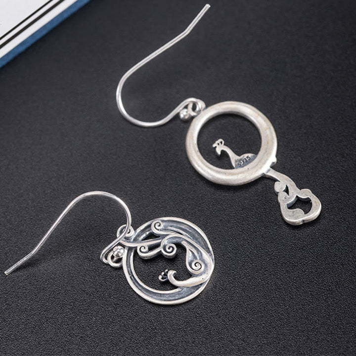 Ohrringe Sterlingsilber Pfau – Glück filigran Boho Schmuck spirituell Ohrhänger