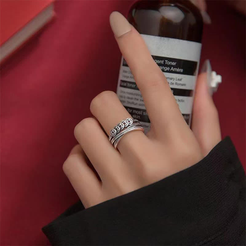 Ring Kupfermünze Silber elegante Hand Wohlstand Glück Fengshui Schutz