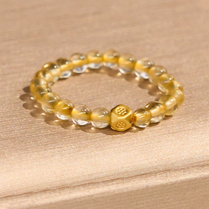 Golden Rutilquarz Ring Armband Feng Shui Schutz Wohlstand Glück Energie