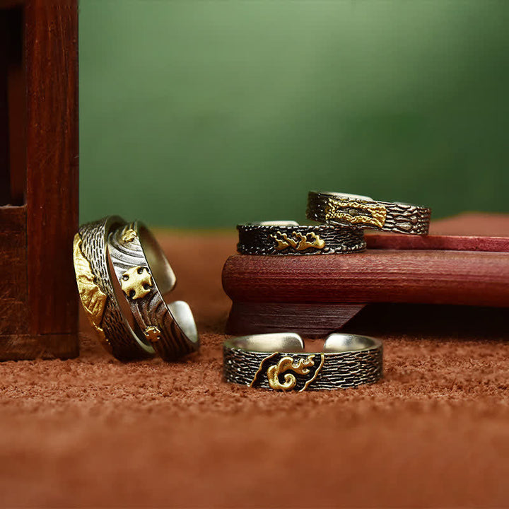 Ring Kupfer mit Garuda Symbol Weisheit Fengshui Glück