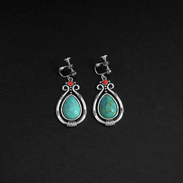 Ohrringe Türkis Tropfen – Stärke Silber Boho Schmuck spirituell Ohrhänger
