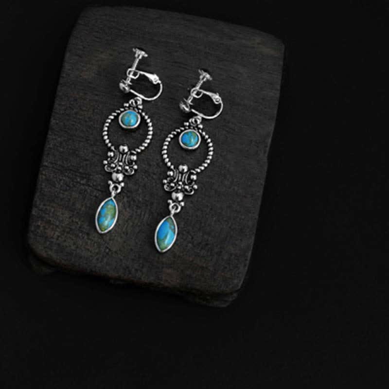 Ohrringe Türkis Wassertropfen – Balance Silber Boho Schmuck spirituell Ohrhänger