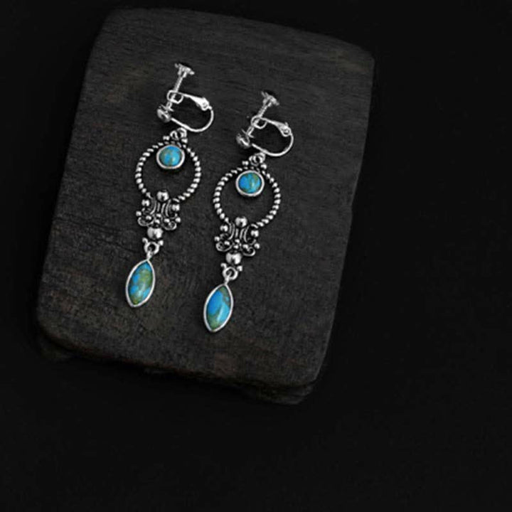 Ohrringe Türkis Wassertropfen – Balance Silber Boho Schmuck spirituell Ohrhänger
