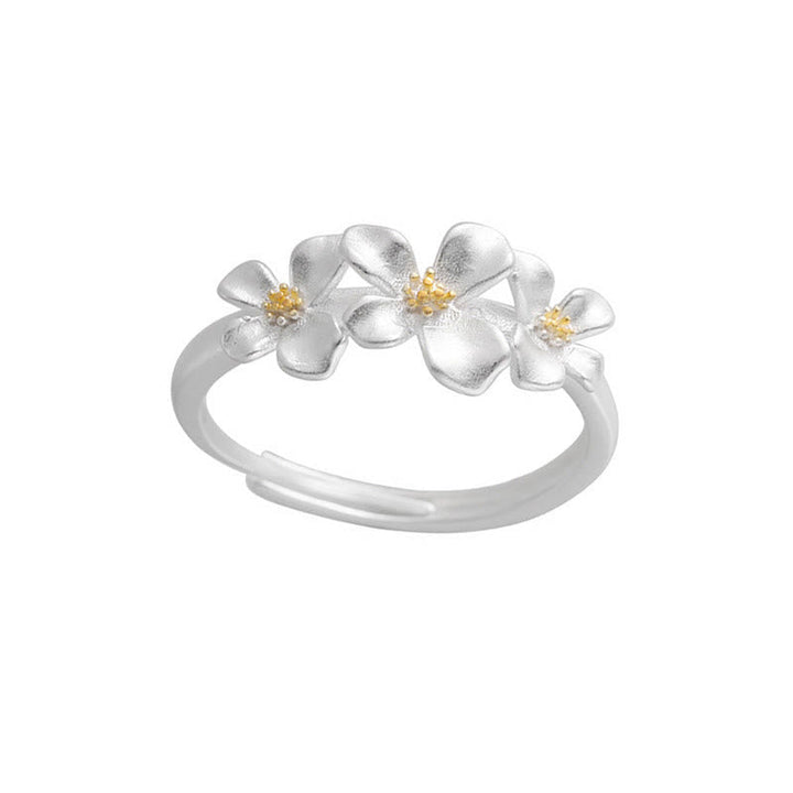 Gardenie Ring 925 Silber mit Schutz Glück Fengshui Design Fingerring