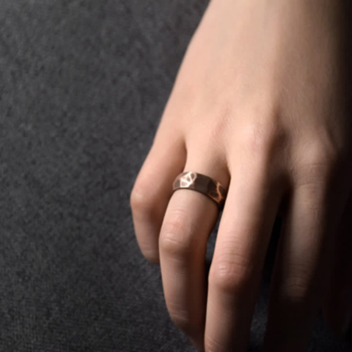 Kupfer Pixiu Ring tibetisches Design Wohlstand Schutz Fengshui Glück
