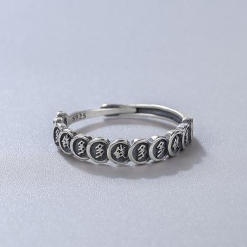 Ring Kupfer Kaisermünze chinesische Zeichen Fengshui Glück Schutz