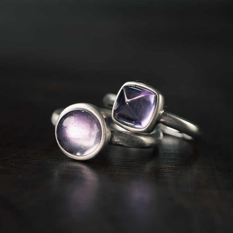 Ring 925 Silber Amethyst Balance Meditation Schmuck Spirituell Schutzring