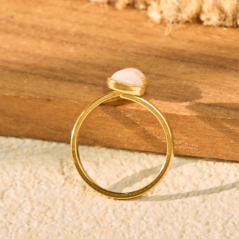 Ring Titanstahl Gold Balance Ruhe Harmonie Schutz Glück elegant
