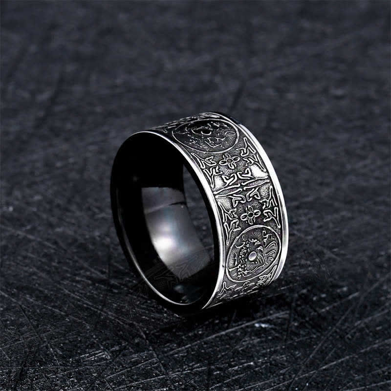 Drachen Ring mit Gravur Silber Fengshui Schutz Erfolg Glück
