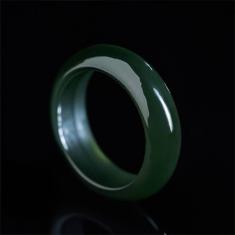 Ring Grüne Jade Heilung eleganter Stil Glück Schutz Wohlbefinden