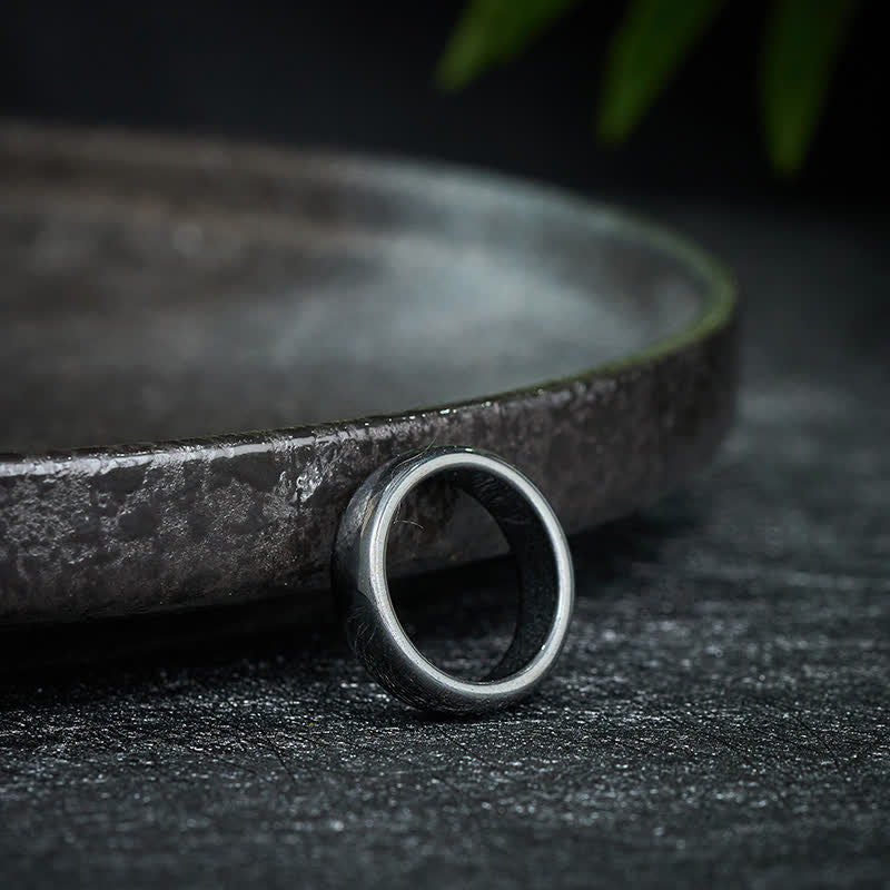 Hämatit Ring Stärke Schutz Kraft Energie Spiritualität Glück Meditation